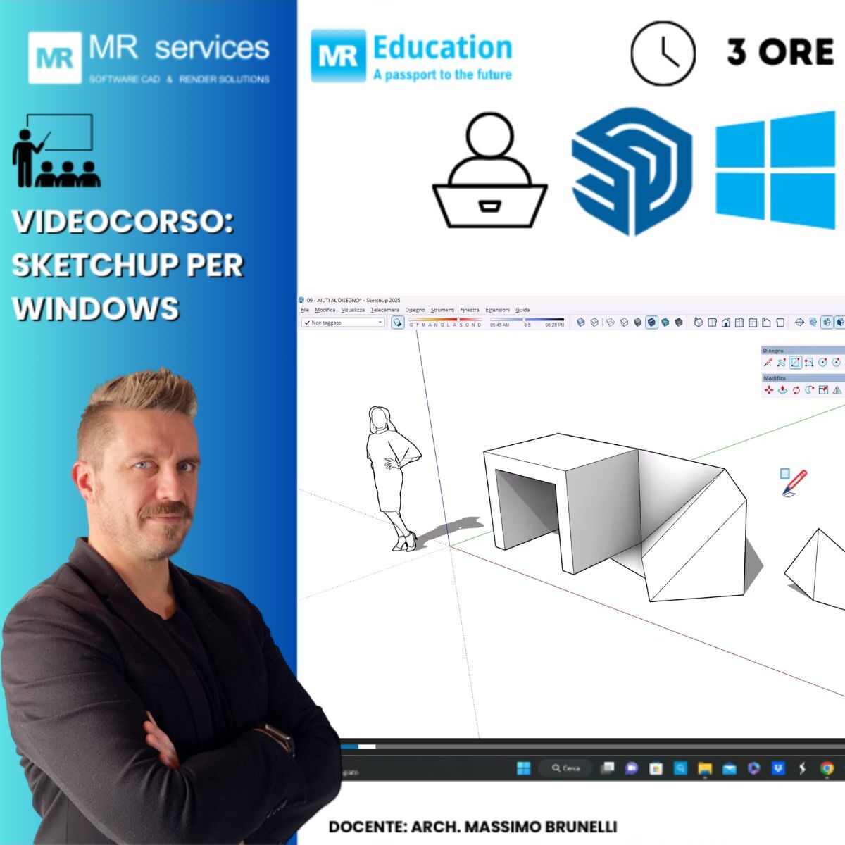 Corso: SketchUp per Windows | Liv. Base | Durata: 3 ore